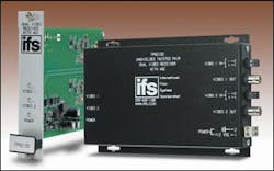 IFS has released a coaxial video receiver that provides up-the-coax control and extends the range of transmissions