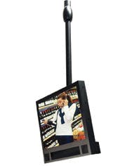 The CrystalView monitor can be used to display CCTV feeds, or marketing videos.