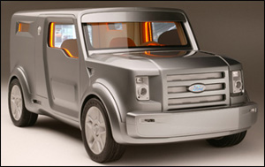 Ford's SYNus concept car loads you up with security functions, even protective shutters for the glass.