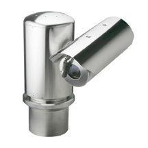 Pelco's ExSite explosion-proof video security system is design for hazardous location placement, with pan and tilt controls for video surveillance