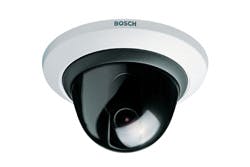 The FlexiDomeXT vandal-resistant line of fixed-dome cameras now includes Bosch&apos;s proprietary NightSense technology for increased sensitivity during low-light periods.