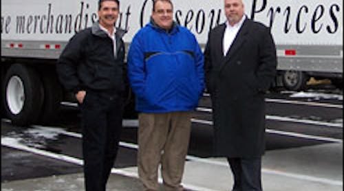 The Ocean State Job Lot security team, from let to right: Mal Porter, executive sales engineer of Advanced Alarm Systems, Tom Nelson of Ocean State Job Lot, and Kevin Fitzpatric, director of operations of advanced alarm systems