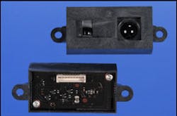 Sharp's newest sensors offer wide area triangulation using give beams for a 25-degree wide measuring angle. Sharp's newest sensors offer wide area triangulation using give beams for a 25-degree wide measuring angle.