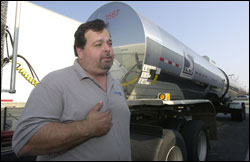 Michael Johnson, a trucker from Mauldin, S.C., is one of many who will be affected by a new federal mandate requiring all hazardous materials drivers to undergo criminal background checks and fingerprinting.