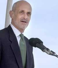 While in Mississippi, Homeland Security Secretary Michael Chertoff promised increased funding for port, infrastructure security.
