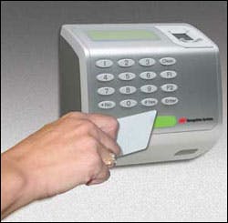 The FingerKey DX-2200 adds the ability to read prox, magnetic and iClass contactless cards to the fingerprint reader, allowing for two-factor or even two-option authentication. The FingerKey DX-2200 adds the ability to read prox, magnetic and iClass contactless cards to the fingerprint reader, allowing for two-factor or even two-option authentication.