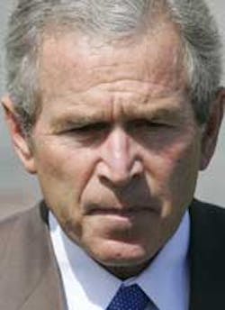 U.S. President George W. Bush pauses as he makes a statement regarding the explosions in London during the G8 summit at the Gleneagles Hotel in Auchterarder, Scotland, Thursday, July 7, 2005. Explosions on London's transport system killed a number of peop U.S. President George W. Bush pauses as he makes a statement regarding the explosions in London during the G8 summit at the Gleneagles Hotel in Auchterarder, Scotland, Thursday, July 7, 2005. Explosions on London's transport system killed a number of peop