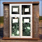 The CINTEC system is designed to retain the window in the event of explosions. Company tests have challenged a variety of window installations.