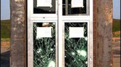 The CINTEC system is designed to retain the window in the event of explosions. Company tests have challenged a variety of window installations.