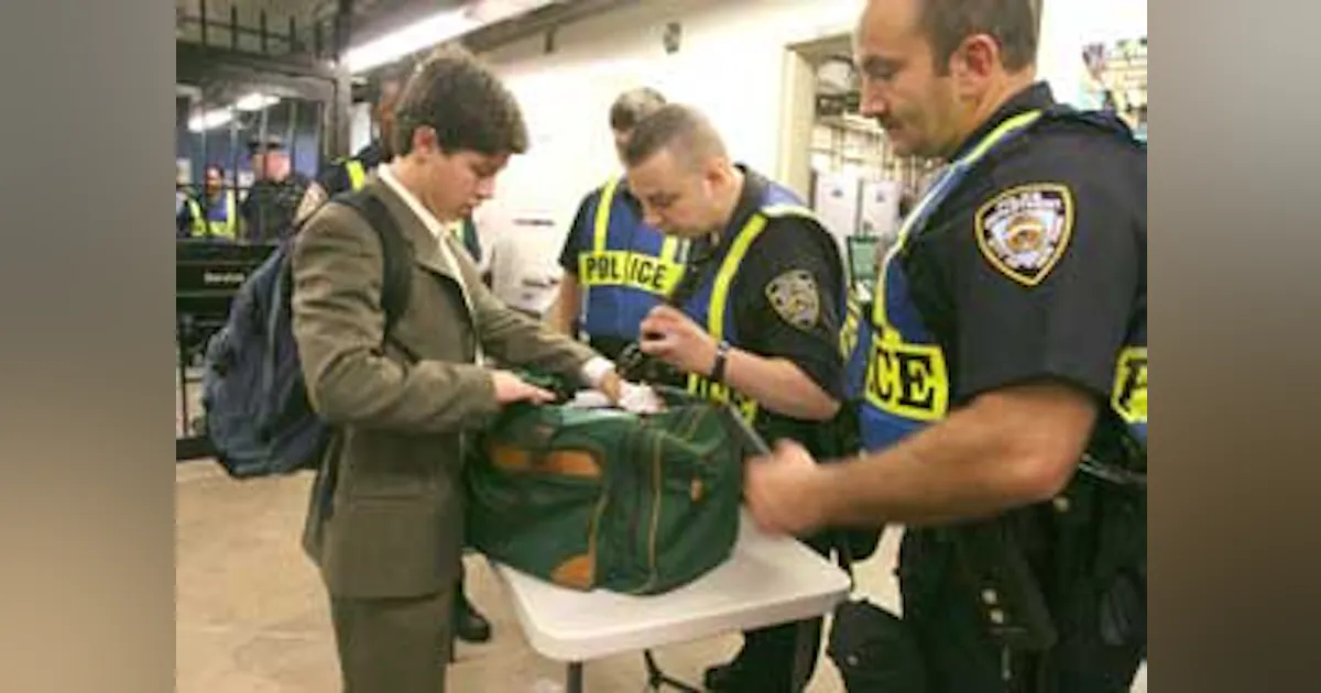 Bag Search Process NYPD Implements Random Bag Search on City's Subways | Security Info Watch