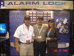 Jim Yocum (left) and Margaret Hopkins (right) were the winners in Alarm Lock Systems's Harley-Davidson giveaway contest. Jim Yocum (left) and Margaret Hopkins (right) were the winners in Alarm Lock Systems's Harley-Davidson giveaway contest.
