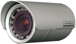 TeleEye makes nighttime visibility possible outdoors with its SF389 varifocal, auto-iris IR camera. TeleEye makes nighttime visibility possible outdoors with its SF389 varifocal, auto-iris IR camera.