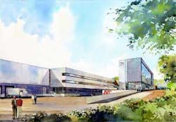 An artist's rendering shows the look of JVC Europe's new headquarters in North London, which will be opening on Oct. 17. An artist's rendering shows the look of JVC Europe's new headquarters in North London, which will be opening on Oct. 17.