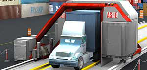 Using backscatter technology, AS&E's new OmniView Gantry system allows for in-vehicle screening of full cargo.