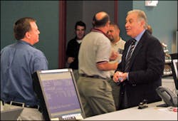 Tri-Ed Distribution's President and CEO Steve Roth greets attendees at the Boston location's grand opening. Tri-Ed Distribution's President and CEO Steve Roth greets attendees at the Boston location's grand opening.