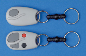 Linear's new DX format transmitters are offered in a single button/single code format, as well as a version featuring four buttons and five codes.