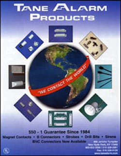 For their 20th year in business, Tane Alarm Products has a new guide to security systems, For their 20th year in business, Tane Alarm Products has a new guide to security systems,