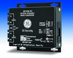 IFS/GE Security&apos;s DE7200 Ethernet Fiber Optic Transciever