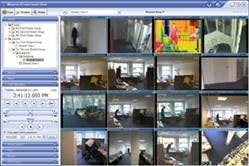 A screenshot from the XProtect Professional v4.6 shows the Milestone XProtect Remote Client viewing images from 16 cameras.