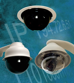 IndigoVision's new line of IP dome cameras use local power and a CAT-5 line, and can reduce the bandwidth during periods of scene inactivity.