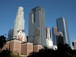 Los Angeles' tallest building, the U.S. Bank Center (left), was the target of a 2002 plot from Al Qaeda that was similar in design to the 2001 World Trade Centers attack. Los Angeles' tallest building, the U.S. Bank Center (left), was the target of a 2002 plot from Al Qaeda that was similar in design to the 2001 World Trade Centers attack.