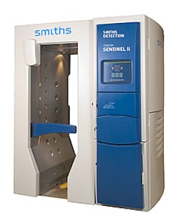 Smiths Detection's upgraded unified trace detection portal, the Sentinel II, merges both the detection and the compressed-air supply in to one unit. Smiths Detection's upgraded unified trace detection portal, the Sentinel II, merges both the detection and the compressed-air supply in to one unit.