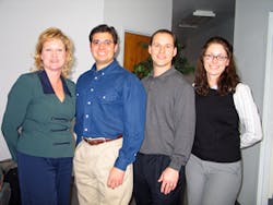 New Bold Technologies employees (left to right) Amy McRae, Rafael Rivera, Matt Brokaw, and Jennifer Theobald. New Bold Technologies employees (left to right) Amy McRae, Rafael Rivera, Matt Brokaw, and Jennifer Theobald.