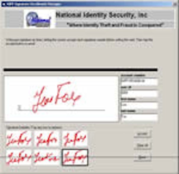 The NIPP Secure software can verify signatures; sees applications in retail, banking sectors.
