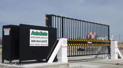 AutoGate's 'The Shield' can be a standard access control gate, but can also withstand impacts from 15,000-pound vehicles traveling at 40 mph.