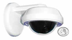 Micro Video Products' X-1000CE wall-mounted mini dome. Micro Video Products' X-1000CE wall-mounted mini dome.