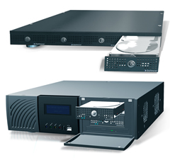 Dallmeier Electronic's DMS 240 DVR comes with a variable number of activated camera and audio inputs (8, 16 or 24) for ease of expansion and variable hard disk capacity from 250 GB to 800 GB. The DAS 4 ECO (also pictured) is available for additional stora