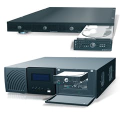 Dallmeier Electronic&apos;s DMS 240 DVR comes with a variable number of activated camera and audio inputs (8, 16 or 24) for ease of expansion and variable hard disk capacity from 250 GB to 800 GB. The DAS 4 ECO (also pictured) is available for additional stora