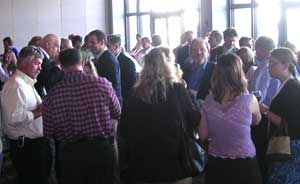 A cocktail reception at the opening of the CSAA Electronic Security Forum & Expo mixed top alarm industry players with industry representatives in the charming town of Savannah, Ga.