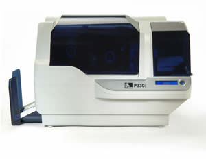 The Zebra P330i card printer is now offered with USB and Ethernet connectivity to simplify the printer's connection.