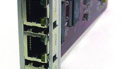 The A8911ETH Ethernet module provides Ethernet connectivity for Phoenix fiber optic transport system.