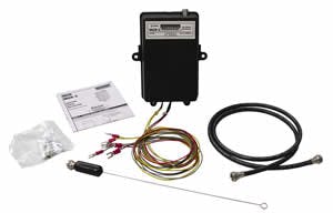 Linear&apos;s new MGR and MGR-2 auto-sensing MegaCode format gate receivers detect whether the gate operator is providing 24V or 12V AC or DC for the receiver. The MGR-2 (pictured with accessories) offers two channels, to allow for two gate controls, or a gate