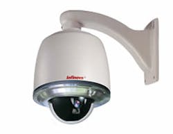 The new V1750 is a high-tech PTZ camera for troubling environments. It features sensors to monitor its own temperature and pressure and can send this data back to the CCTV command and control center.