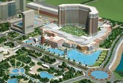 Currently under construction, the Venetian Macao is the $1.8 billion anchor property of the Cotai Strip of Macao, known as Asia&apos;s Las Vegas.