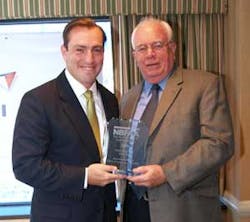 Rep. Fossella (left) was recognized by the NBFAA as Federal Legislator of the Year. He was able to insert an amendment into the College Access and Opportunity Act (H.R. 609). The amendment will make the purchase of smoke detectors, manual pull stations, s