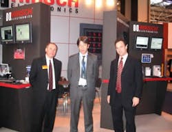 Representatives from Hirsch Electronics (left to right), John Piccininni, VP Sales; Niki Caletti, Hirsch EMEA Managing Director; Scott Howell, Worldwide Marketing Manager. Caletti is overseeing an expanded Italian office for Hirsch, a provider of full-fea Representatives from Hirsch Electronics (left to right), John Piccininni, VP Sales; Niki Caletti, Hirsch EMEA Managing Director; Scott Howell, Worldwide Marketing Manager. Caletti is overseeing an expanded Italian office for Hirsch, a provider of full-fea