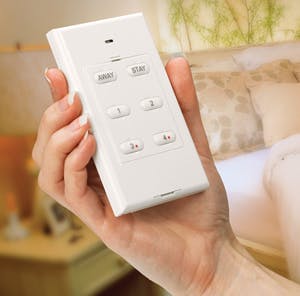 Honeywell&apos;s 5878 wireless wall transmitter communicats with VISTA and LYNX panels, installs easily, and can be configured for lighting, security or other automatable devices.