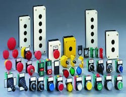 Automation Systems Interconnect's new line of industrial push-button switches have security, access control and safety applications. The new product line also includes key-locks, selector switches, joysticks, mushroom-head switches and complete operator c Automation Systems Interconnect's new line of industrial push-button switches have security, access control and safety applications. The new product line also includes key-locks, selector switches, joysticks, mushroom-head switches and complete operator c