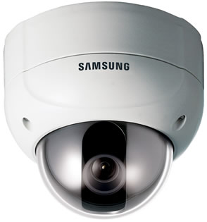 Samsung 360's SVD-4300N, 10X auto-focus zoom, vandal resistant dome.