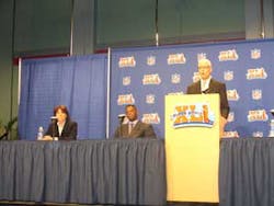 Milt Ahlerich, NFL Vice President of Security, Robert Parker, Miami Dade Police Department and ATF Special Agent Julie Torres Milt Ahlerich, NFL Vice President of Security, Robert Parker, Miami Dade Police Department and ATF Special Agent Julie Torres