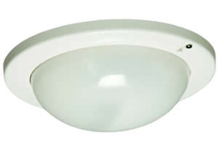 Bosch&apos;s ISN-CC1-100N passive infrared motion detector for mounting on a ceiling.