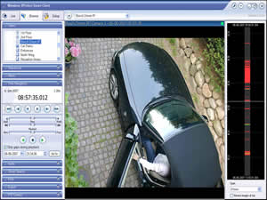 A Bosch Dinion camera connected directly into Milestone's XProtect Ip video management suite