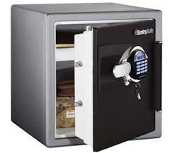 The SentrySafe opens with a biometric read of the fingerprint, and is a useful tool for securing small items like digital media and essential documents. The SentrySafe opens with a biometric read of the fingerprint, and is a useful tool for securing small items like digital media and essential documents.