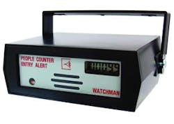 The Watchman Entry Alert system can be used in retail types of environments to detect store entries and count persons. The Watchman Entry Alert system can be used in retail types of environments to detect store entries and count persons.
