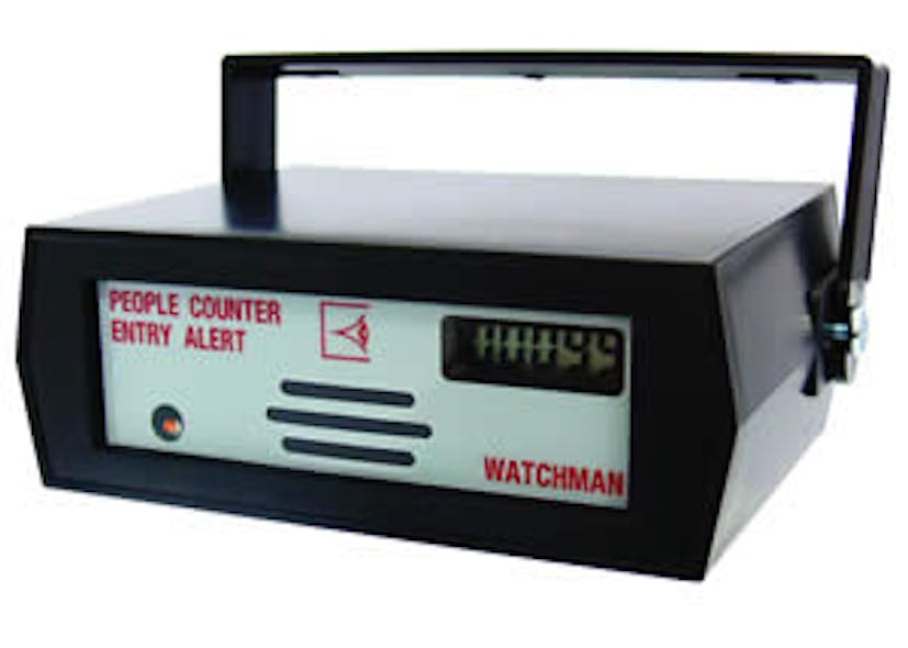 The Watchman Entry Alert system can be used in retail types of environments to detect store entries and count persons.