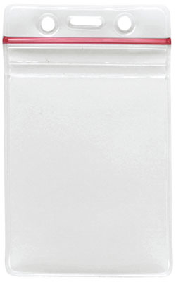 Vinyl sleeves help protect ID cards, and are available in re-sealable versions like this one.